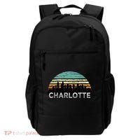 Retro Charlotte North Carolina Print Skyline Backpack thumb 0