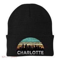Retro Charlotte North Carolina Print Skyline Beanie thumb 0