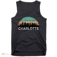 Retro Charlotte North Carolina Print Skyline Tank Top thumb 0