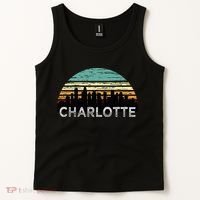 Retro Charlotte North Carolina Print Skyline Tank Top thumb 2