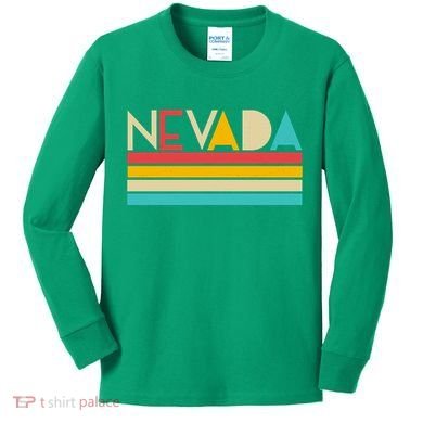 Retro Colors Nevada Kids Long Sleeve Shirt