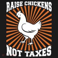 Raise Chickens Not Taxes Ranch Homestead Farming Libertarian Women's T-Shirt thumb 6
