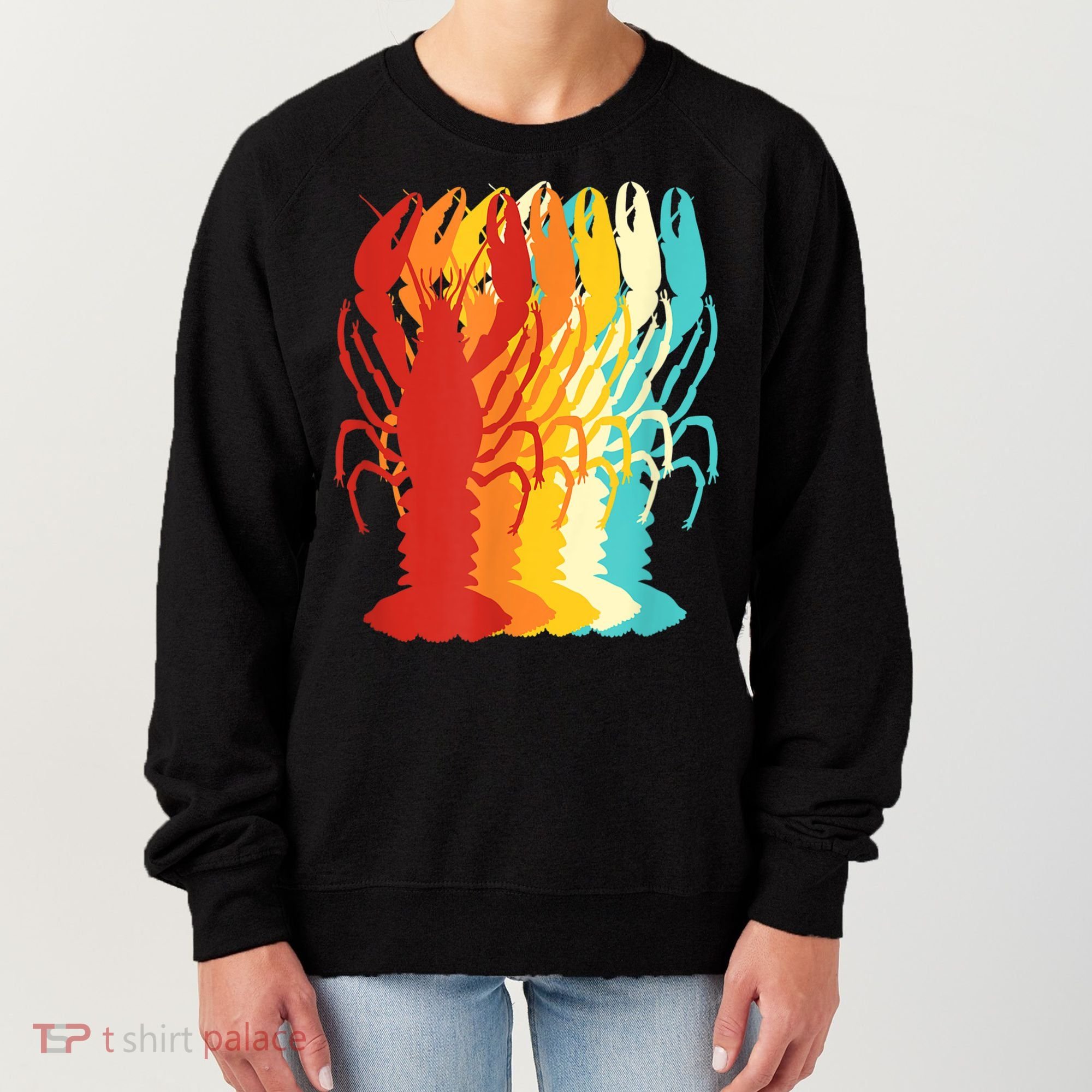 Retro Crawfish Novelty Cajun Crayfish Women's Sweatshirt