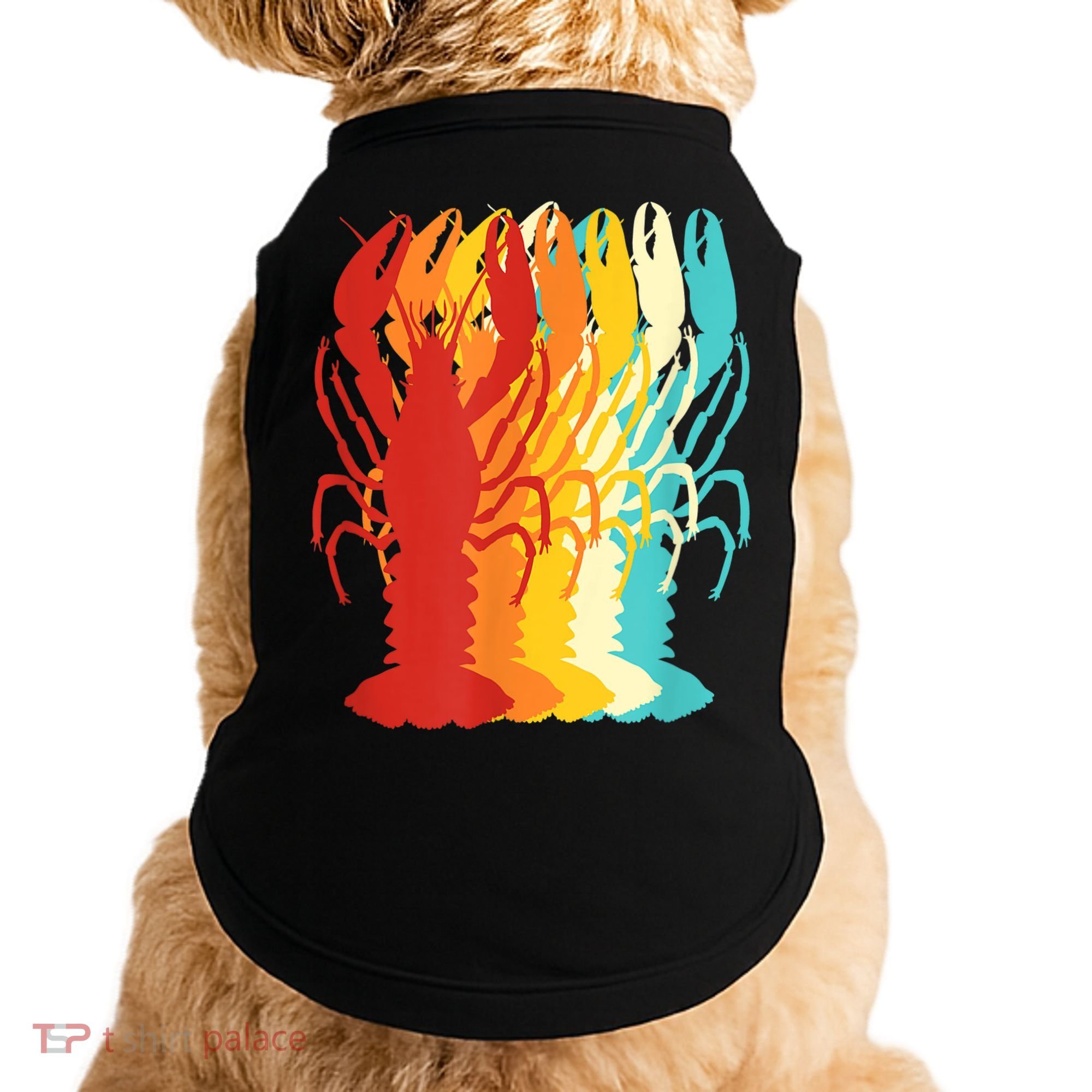 Retro Crawfish Novelty Cajun Crayfish Doggie Tank