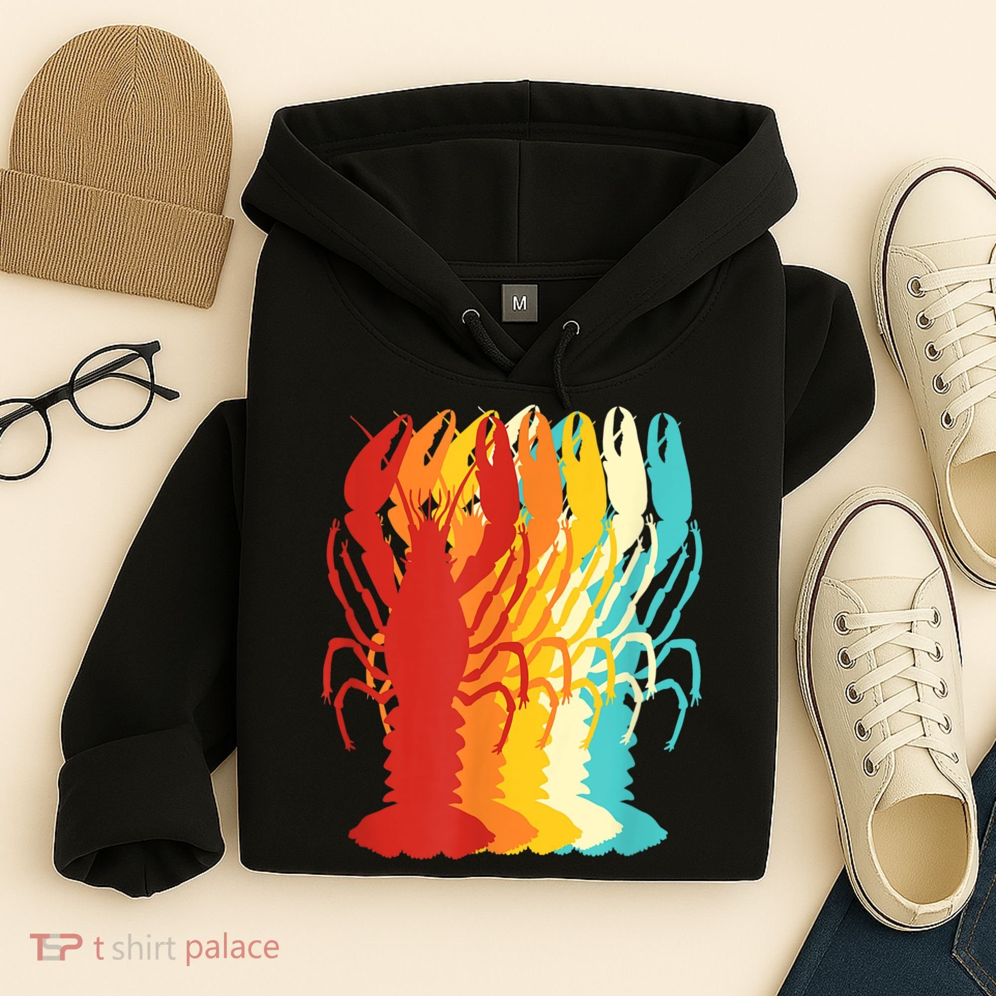 Retro Crawfish Novelty Cajun Crayfish Hoodie