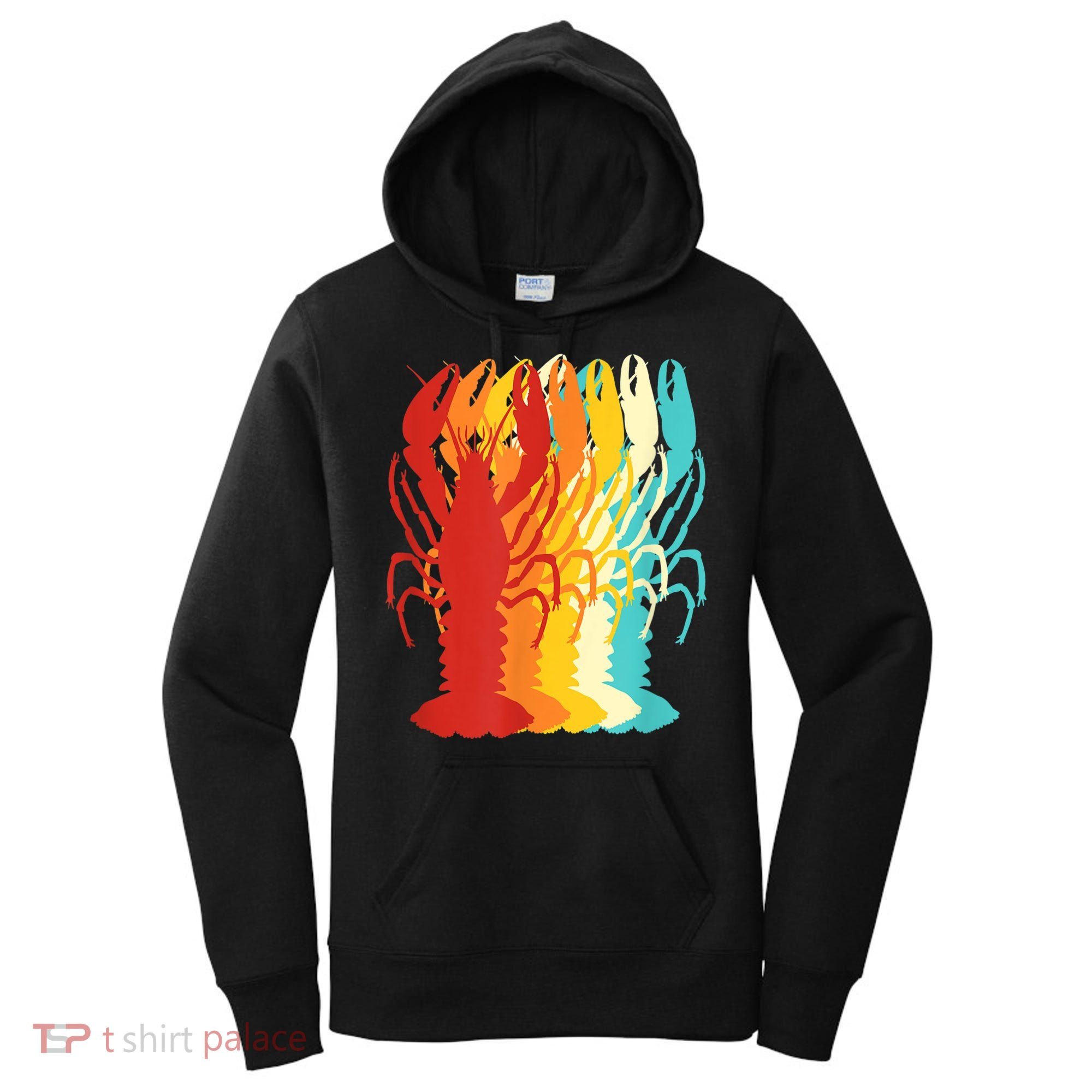 Retro Crawfish Novelty Cajun Crayfish Women's Hoodie