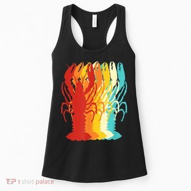 Retro Crawfish Novelty Cajun Crayfish Women's Tank Top