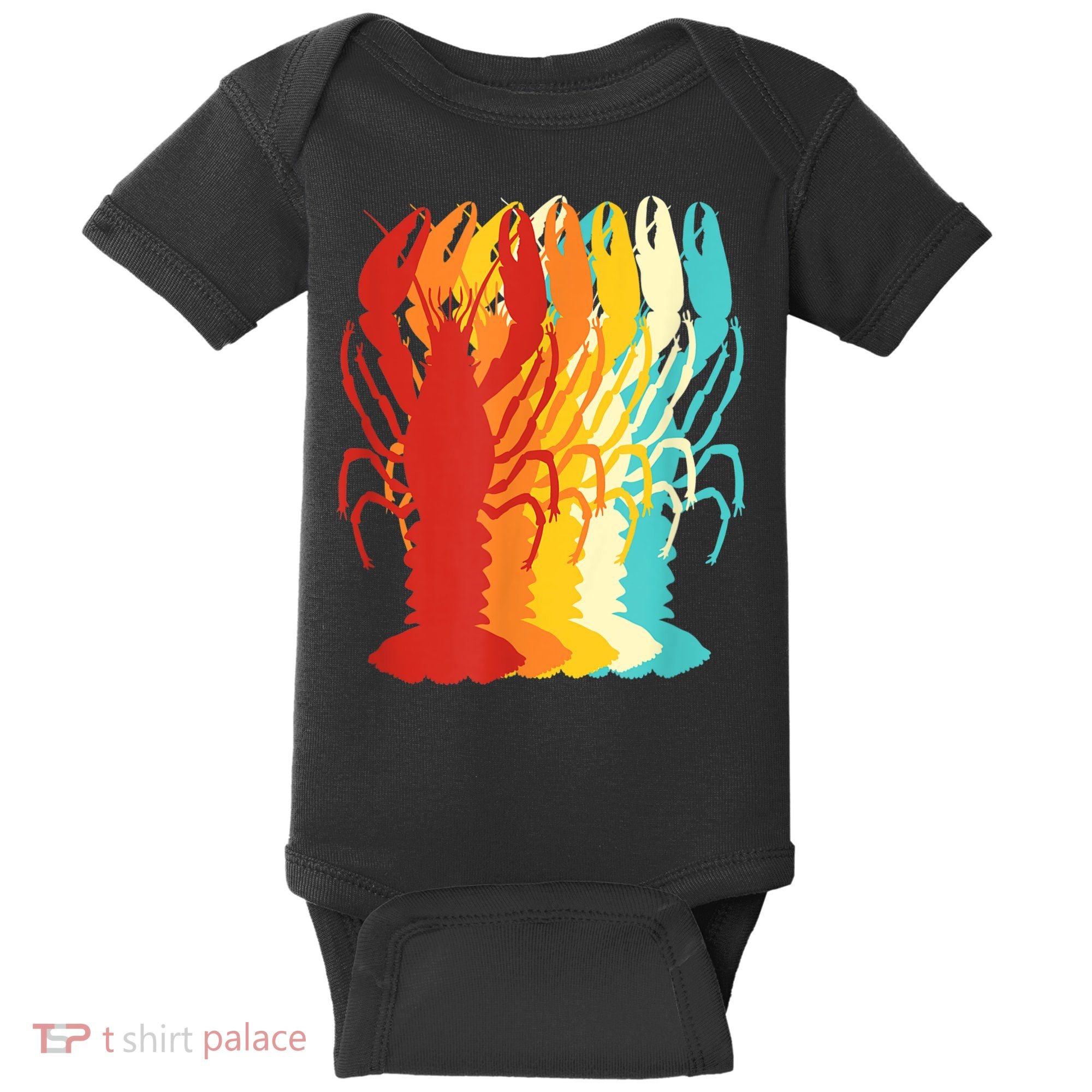 Retro Crawfish Novelty Cajun Crayfish Baby Bodysuit