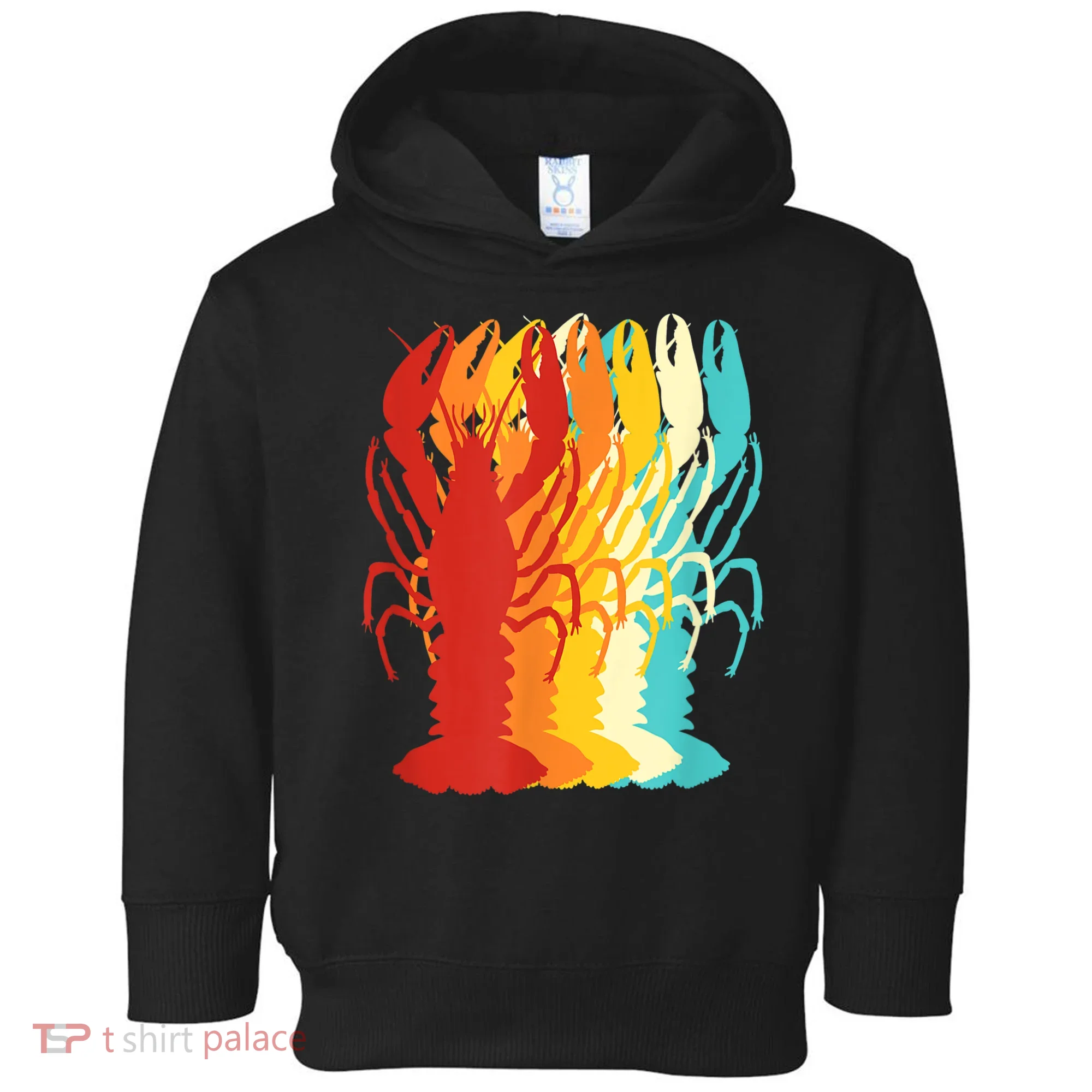 Retro Crawfish Novelty Cajun Crayfish Toddler Hoodie