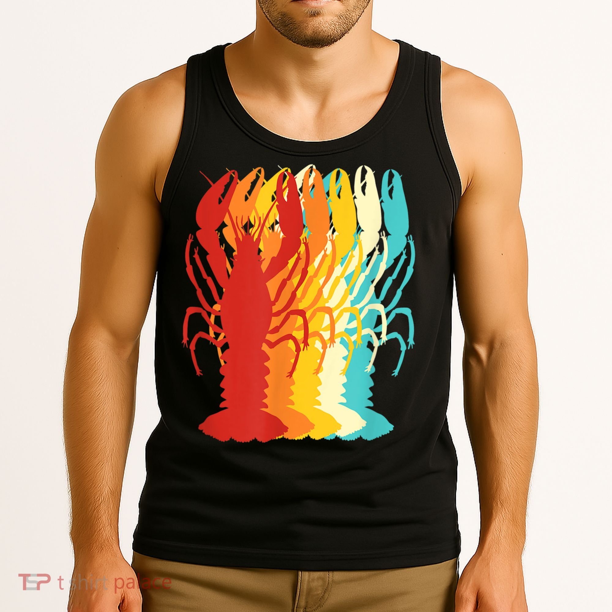 Retro Crawfish Novelty Cajun Crayfish Tank Top