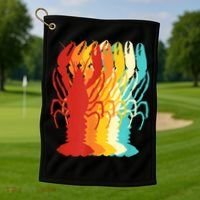 Retro Crawfish Novelty Cajun Crayfish Golf Towel thumb 1