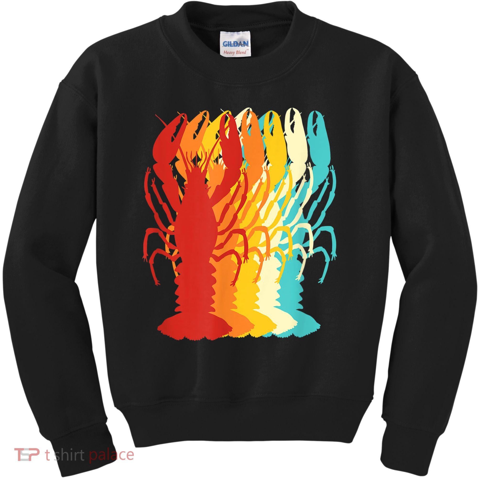 Retro Crawfish Novelty Cajun Crayfish Kids Sweatshirt