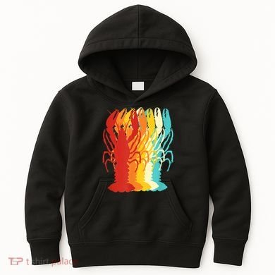 Retro Crawfish Novelty Cajun Crayfish Kids Hoodie