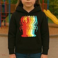 Retro Crawfish Novelty Cajun Crayfish Kids Hoodie thumb 3