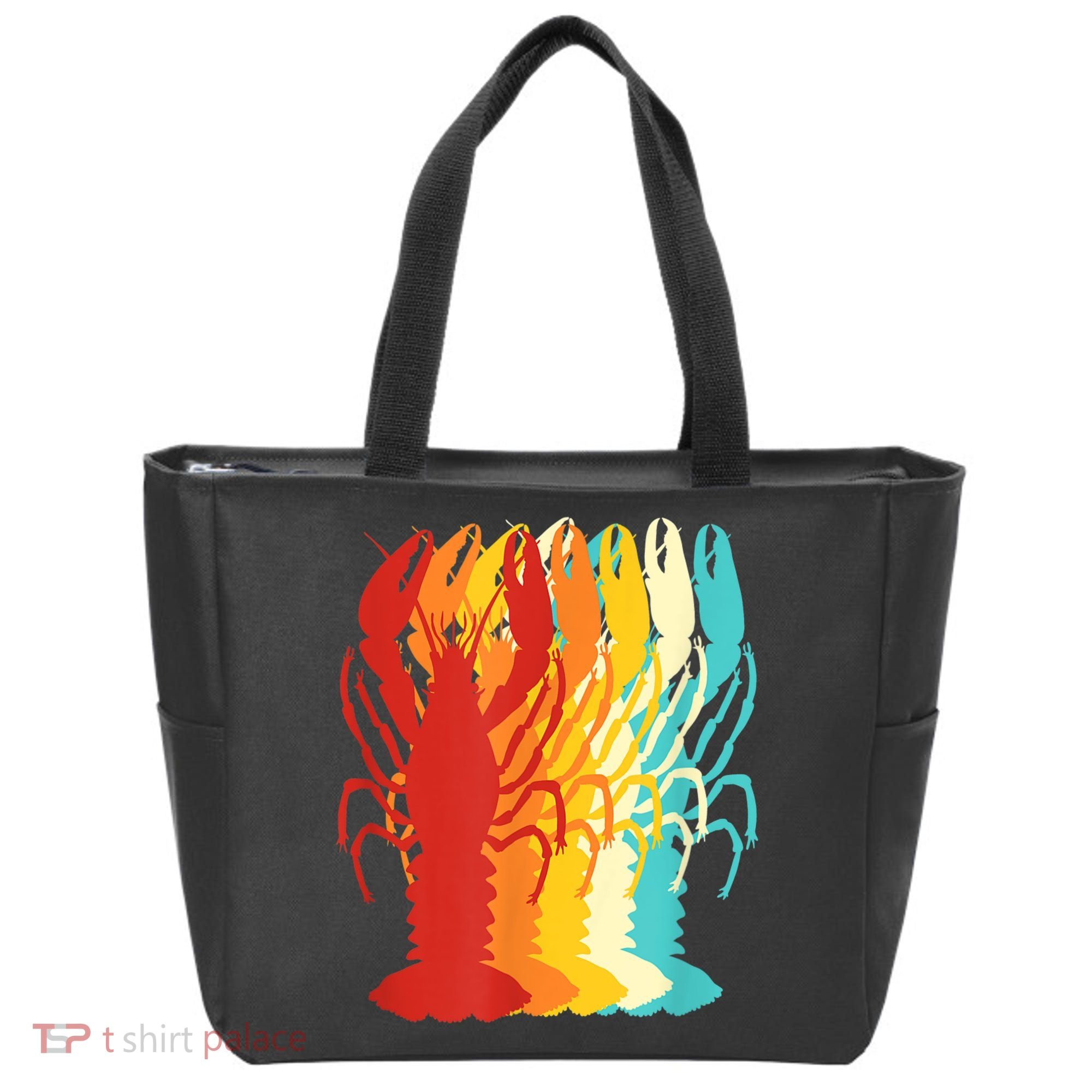 Retro Crawfish Novelty Cajun Crayfish Tote Bag