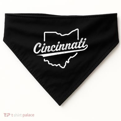 Retro Cincinnati Ohio 1788 Vintage Script Throwback USA-Made Doggie Bandana