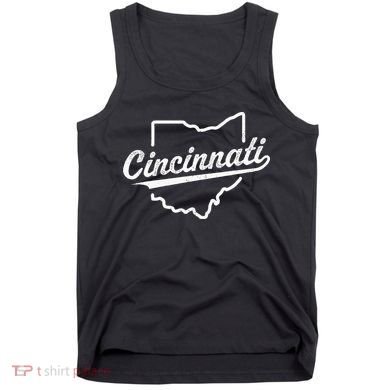 Retro Cincinnati Ohio 1788 Vintage Script Throwback Tank Top