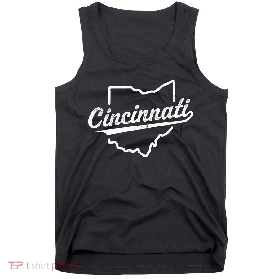 Retro Cincinnati Ohio 1788 Vintage Script Throwback Tank Top