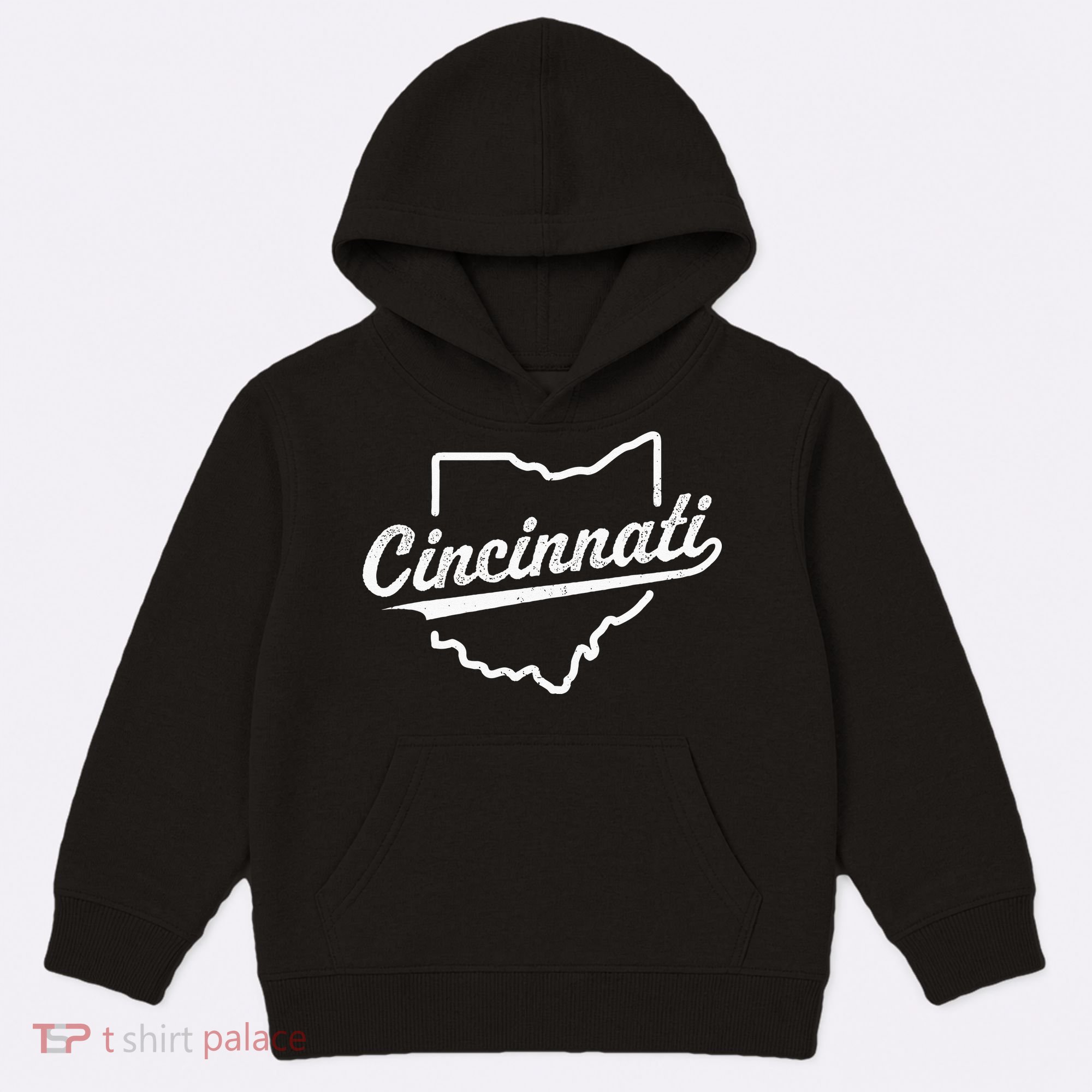 Retro Cincinnati Ohio 1788 Vintage Script Throwback Kids Hoodie