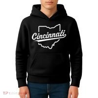 Retro Cincinnati Ohio 1788 Vintage Script Throwback Kids Hoodie thumb 4