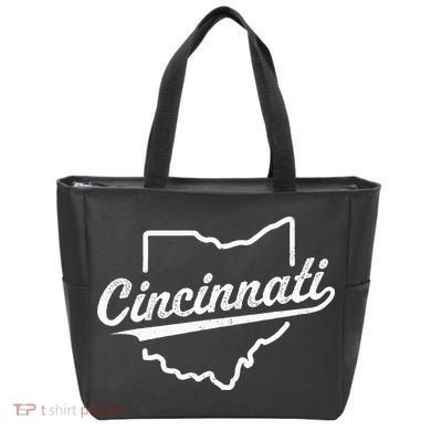 Retro Cincinnati Ohio 1788 Vintage Script Throwback Tote Bag