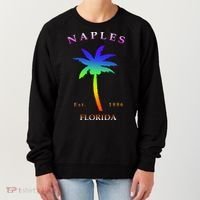 Retro Cool Original Naples Florida Beach Palm Tree Gift Women's Sweatshirt thumb 0