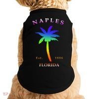 Retro Cool Original Naples Florida Beach Palm Tree Gift Doggie Tank thumb 0