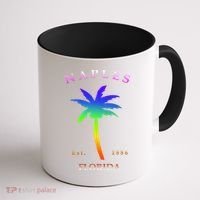 Retro Cool Original Naples Florida Beach Palm Tree Gift Coffee Mug thumb 1