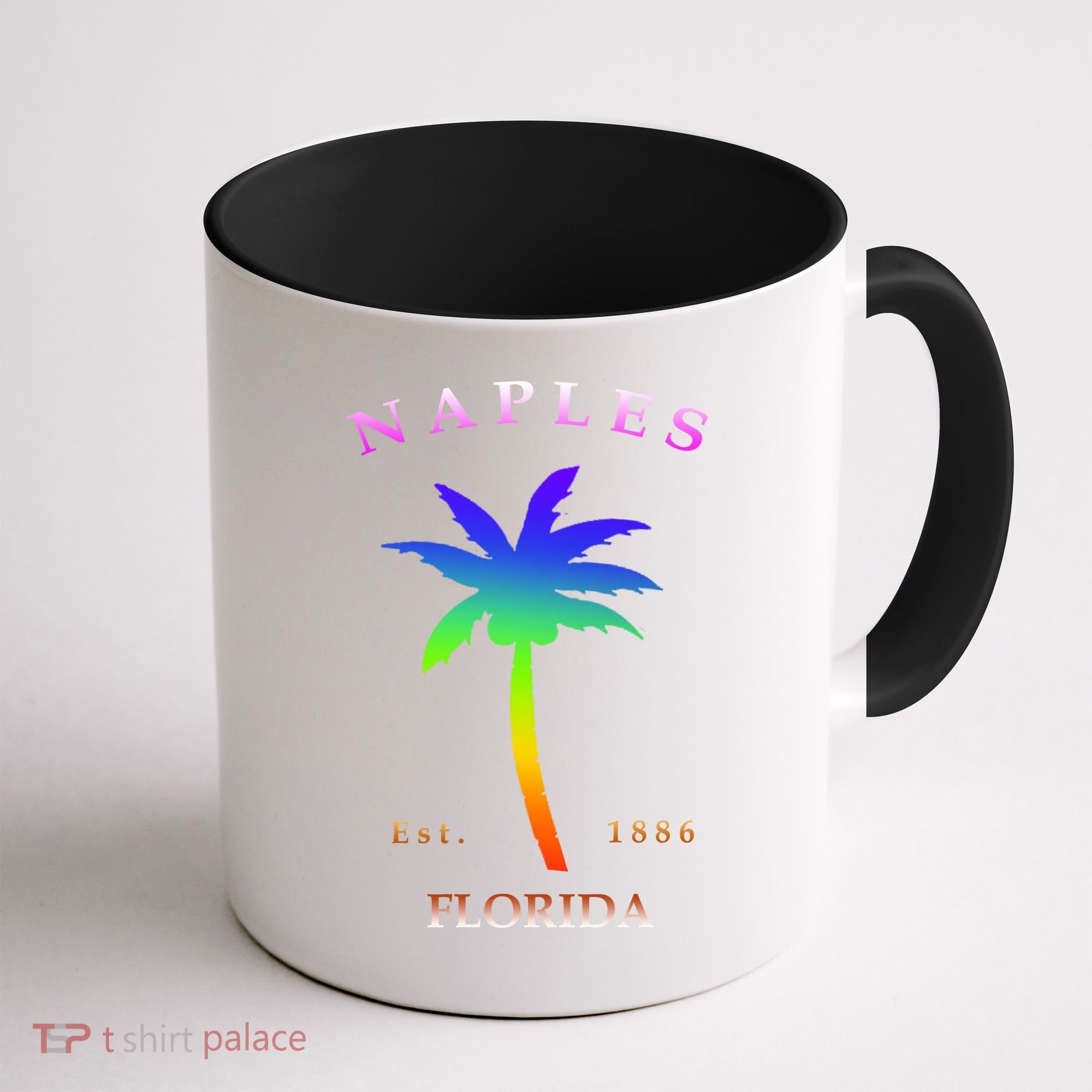 Retro Cool Original Naples Florida Beach Palm Tree Gift Coffee Mug