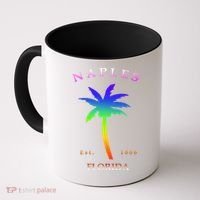 Retro Cool Original Naples Florida Beach Palm Tree Gift Coffee Mug thumb 0