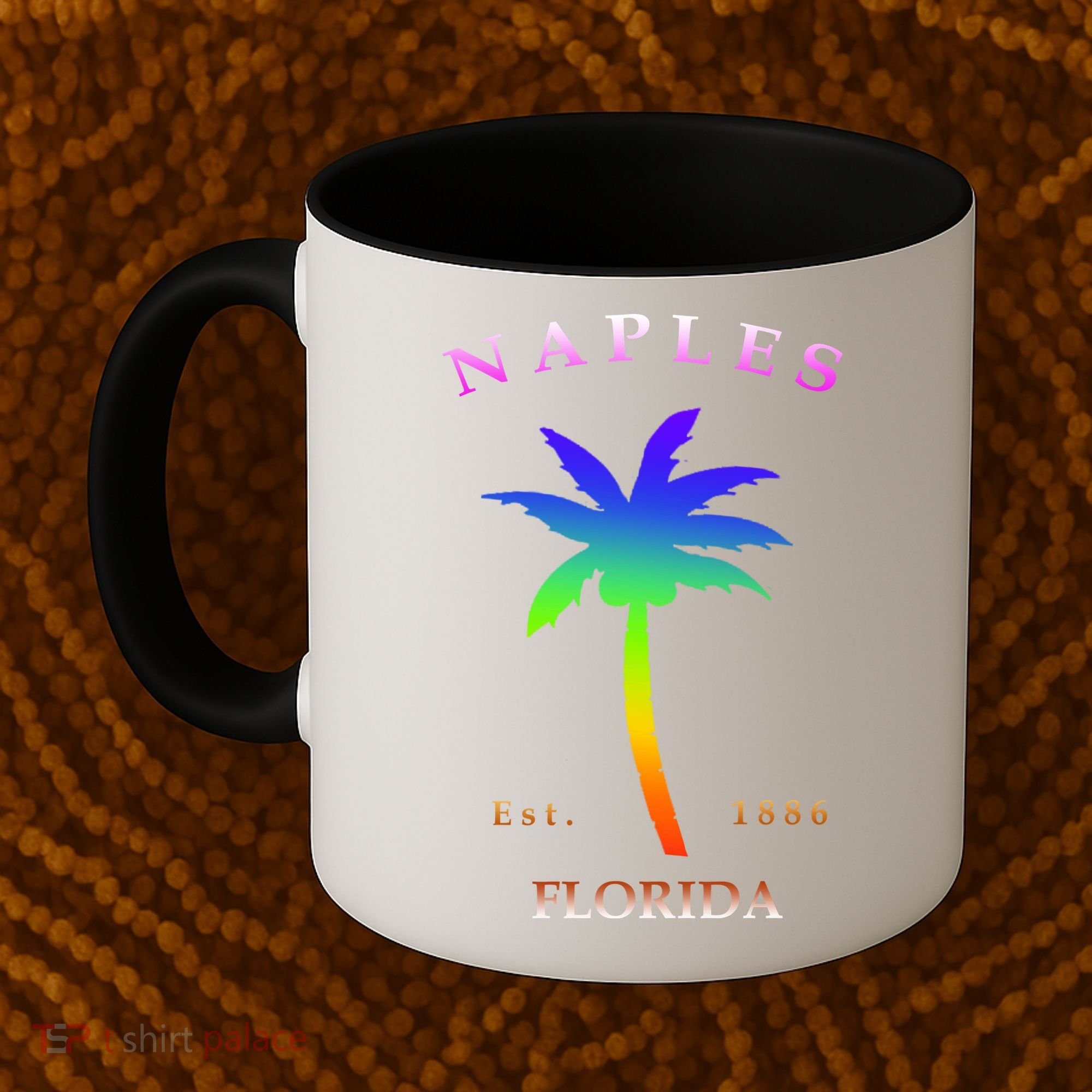 Retro Cool Original Naples Florida Beach Palm Tree Gift Coffee Mug
