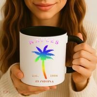 Retro Cool Original Naples Florida Beach Palm Tree Gift Coffee Mug thumb 3