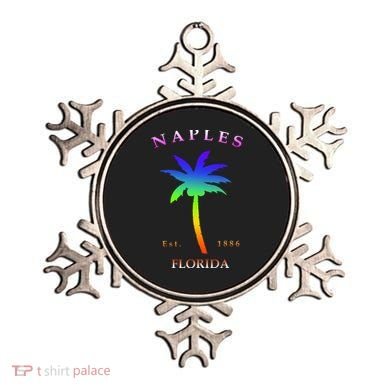 Retro Cool Original Naples Florida Beach Palm Tree Gift Ornament