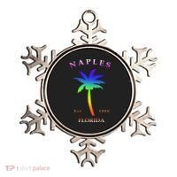 Retro Cool Original Naples Florida Beach Palm Tree Gift Ornament thumb 0