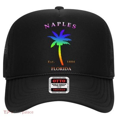 Retro Cool Original Naples Florida Beach Palm Tree Gift Hat