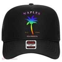 Retro Cool Original Naples Florida Beach Palm Tree Gift Hat thumb 0