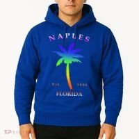 Retro Cool Original Naples Florida Beach Palm Tree Gift Hoodie thumb 2