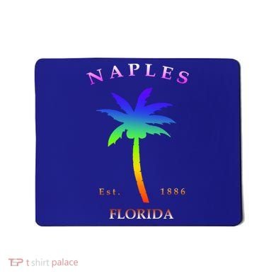 Retro Cool Original Naples Florida Beach Palm Tree Gift Mousepad