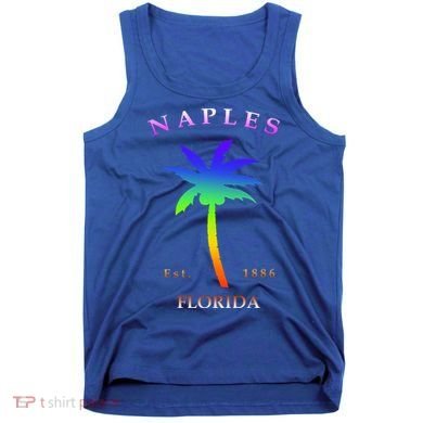 Retro Cool Original Naples Florida Beach Palm Tree Gift Tank Top