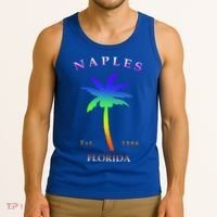 Retro Cool Original Naples Florida Beach Palm Tree Gift Tank Top thumb 3
