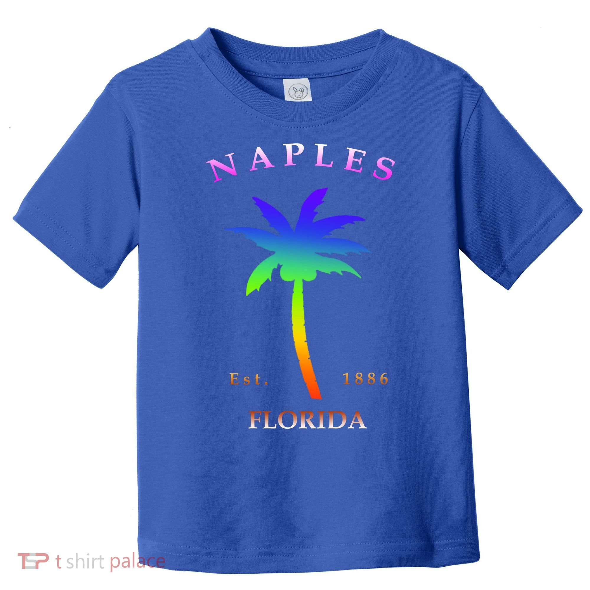 Retro Cool Original Naples Florida Beach Palm Tree Gift Toddler T-Shirt