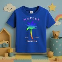 Retro Cool Original Naples Florida Beach Palm Tree Gift Toddler T-Shirt thumb 3