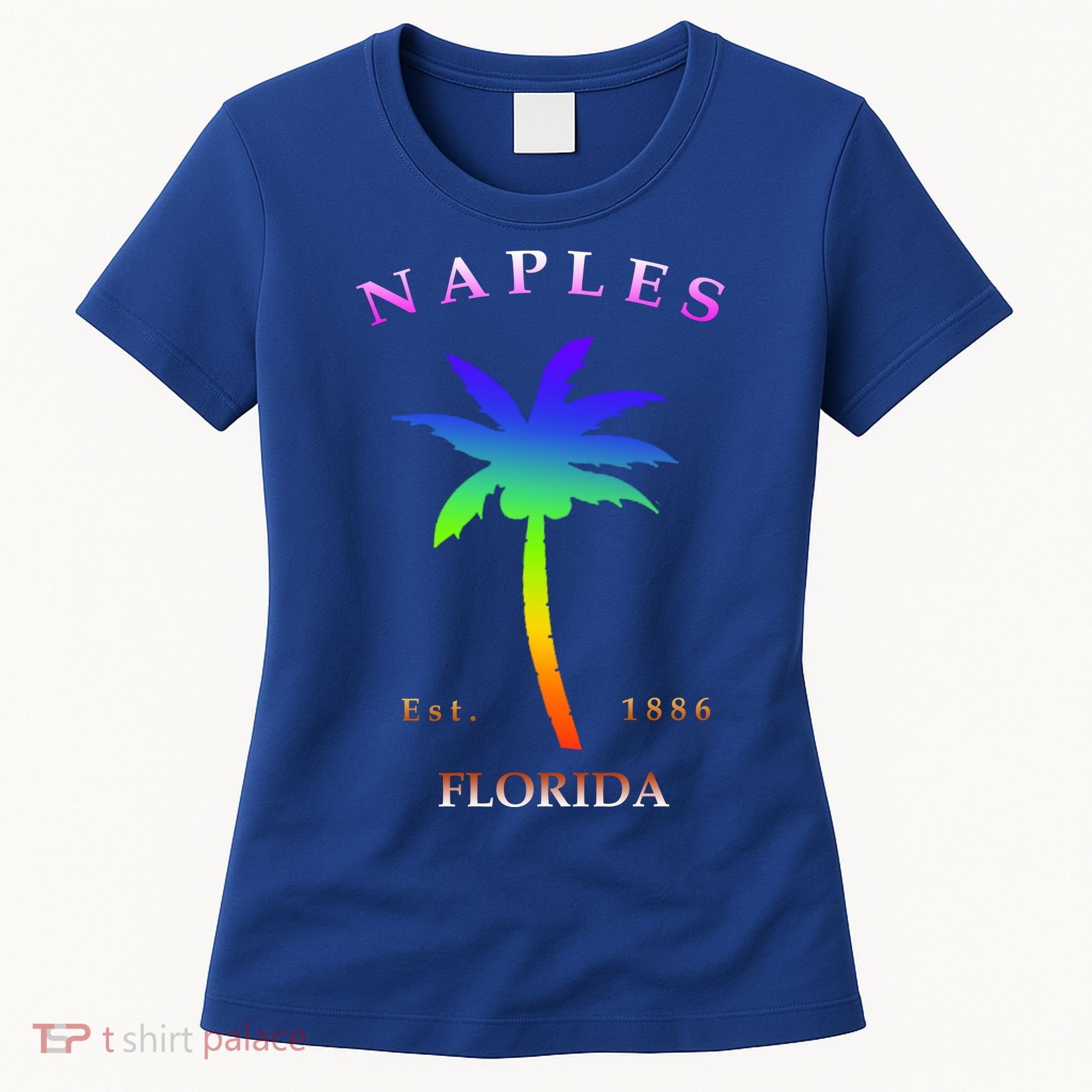 Retro Cool Original Naples Florida Beach Palm Tree Gift Women's T-Shirt