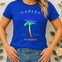 Retro Cool Original Naples Florida Beach Palm Tree Gift Women's T-Shirt thumb 2