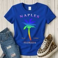 Retro Cool Original Naples Florida Beach Palm Tree Gift Women's T-Shirt thumb 3