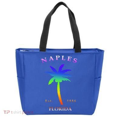 Retro Cool Original Naples Florida Beach Palm Tree Gift Tote Bag