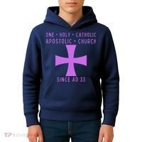 Roman Catholic One Holy Catholic Apostolic Church Kids Hoodie thumb 4