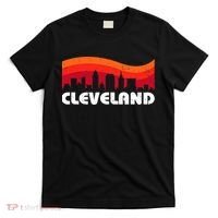 Retro Cleveland Ohio City Skyline Vintage CLE Souvenir T-Shirt thumb 0