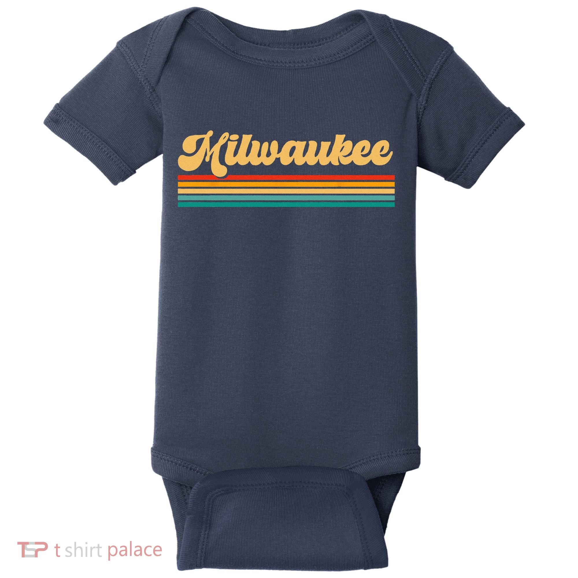 Retro City Of Milwaukee Baby Bodysuit