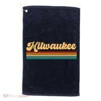 Retro City Of Milwaukee Golf Towel thumb 0